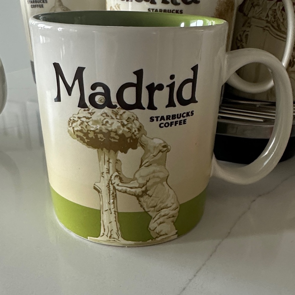 Starbucks Madrid Mug - Green and Cream